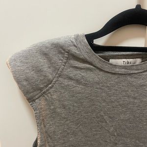TIBI SHOULDER PAD TANK - SMALL